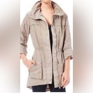 Ann Taylor Loft Utility Jacket with Packable Hood